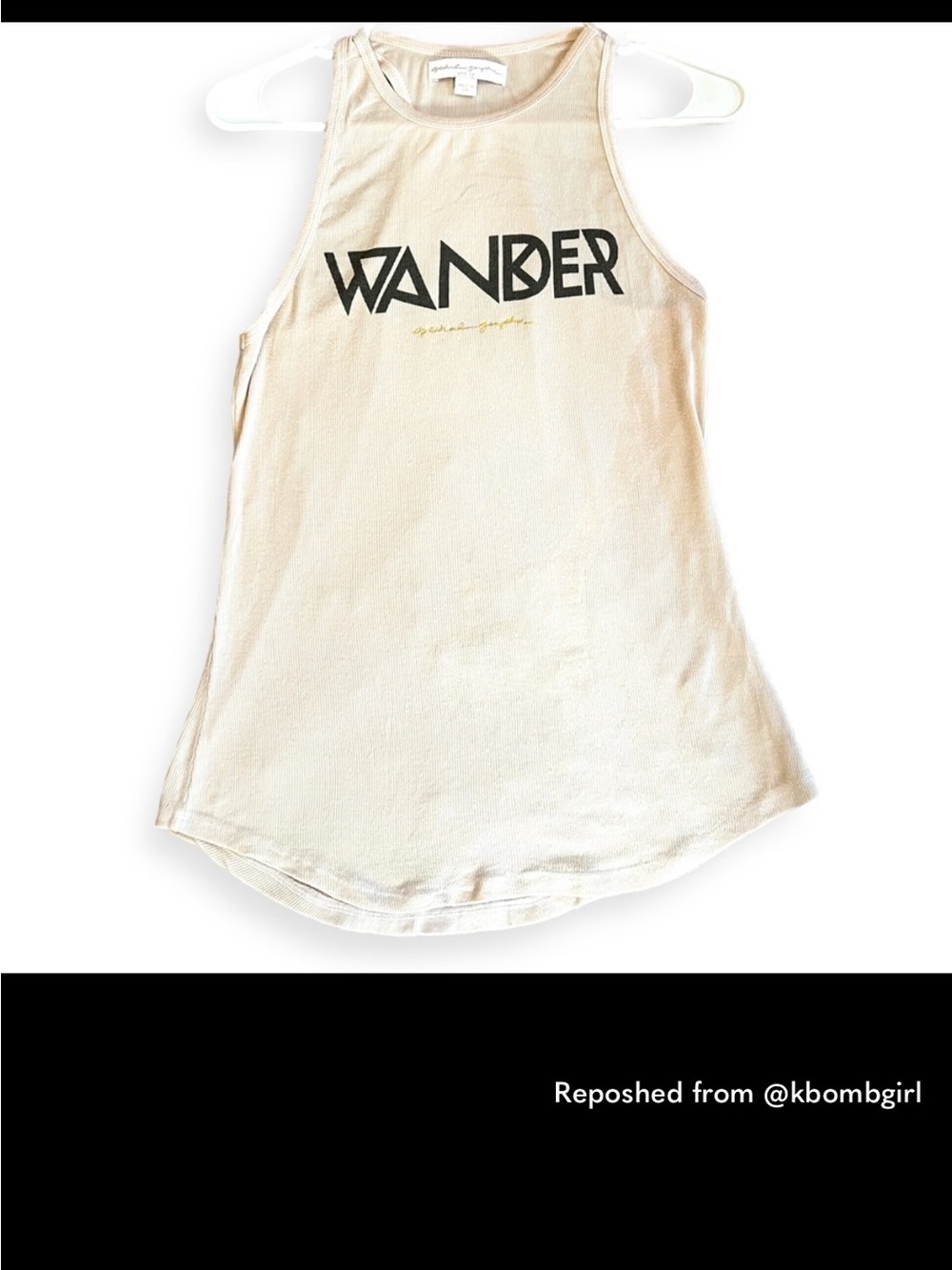 Spiritual Gangster Tank Top Wander  light Tan Size M